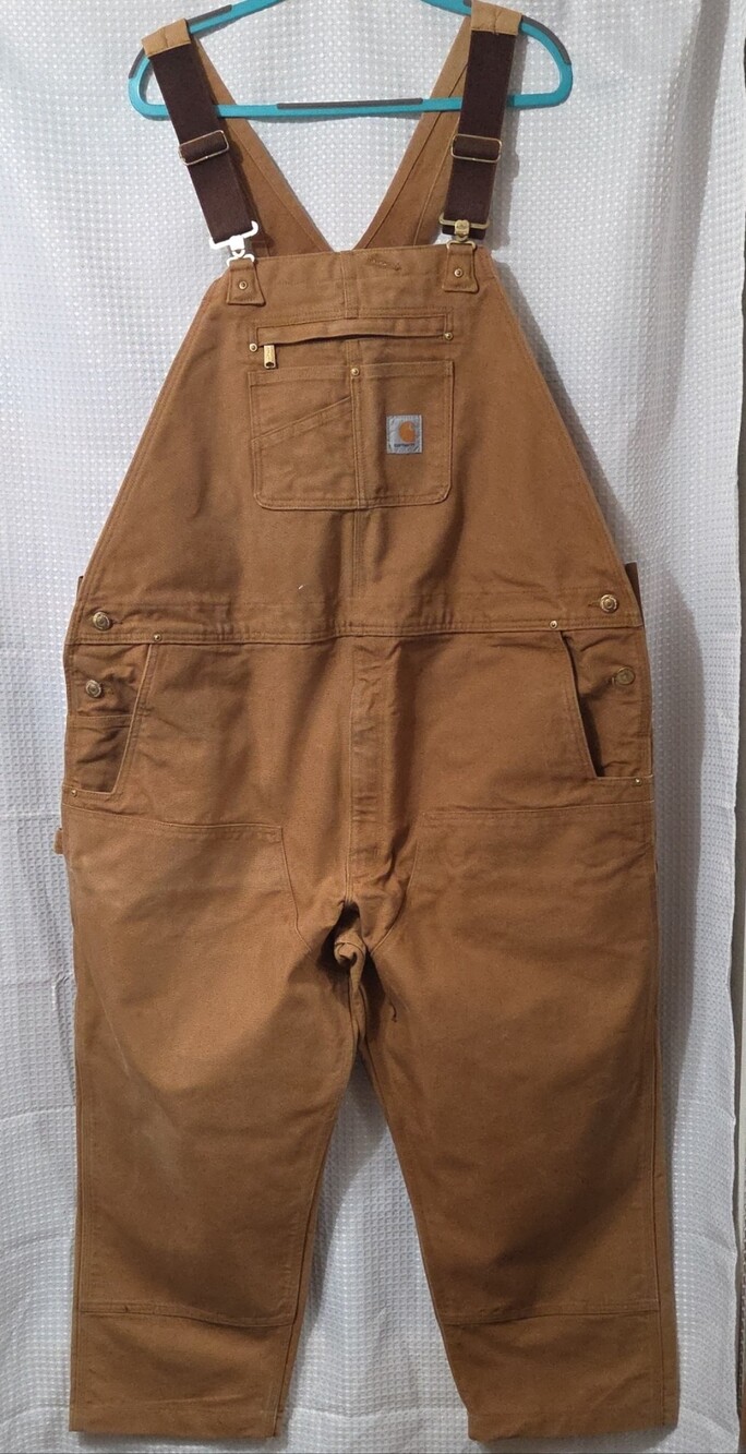 Carhartt Brown Duck Canvas Cargo Overalls